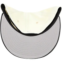 Men's New Era Cream Seattle Mariners Game Night Leather Visor 59FIFTY Fitted Hat