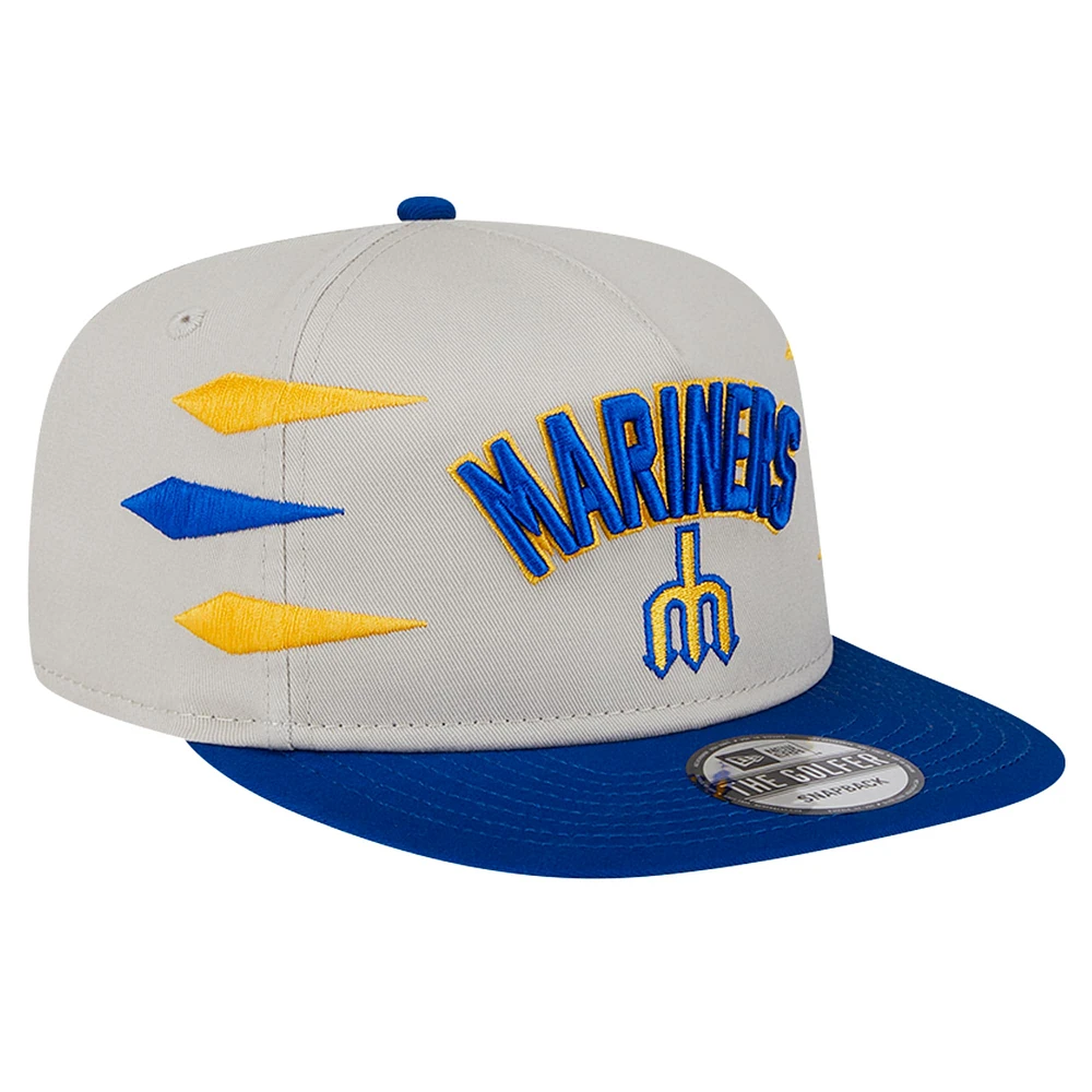 Casquette Snapback Iron Golfer des Seattle Mariners de New Era pour homme, couleur crème