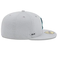 Men's New Era Gray Seattle Mariners 2025 MLB Clubhouse 59FIFTY Fitted Hat