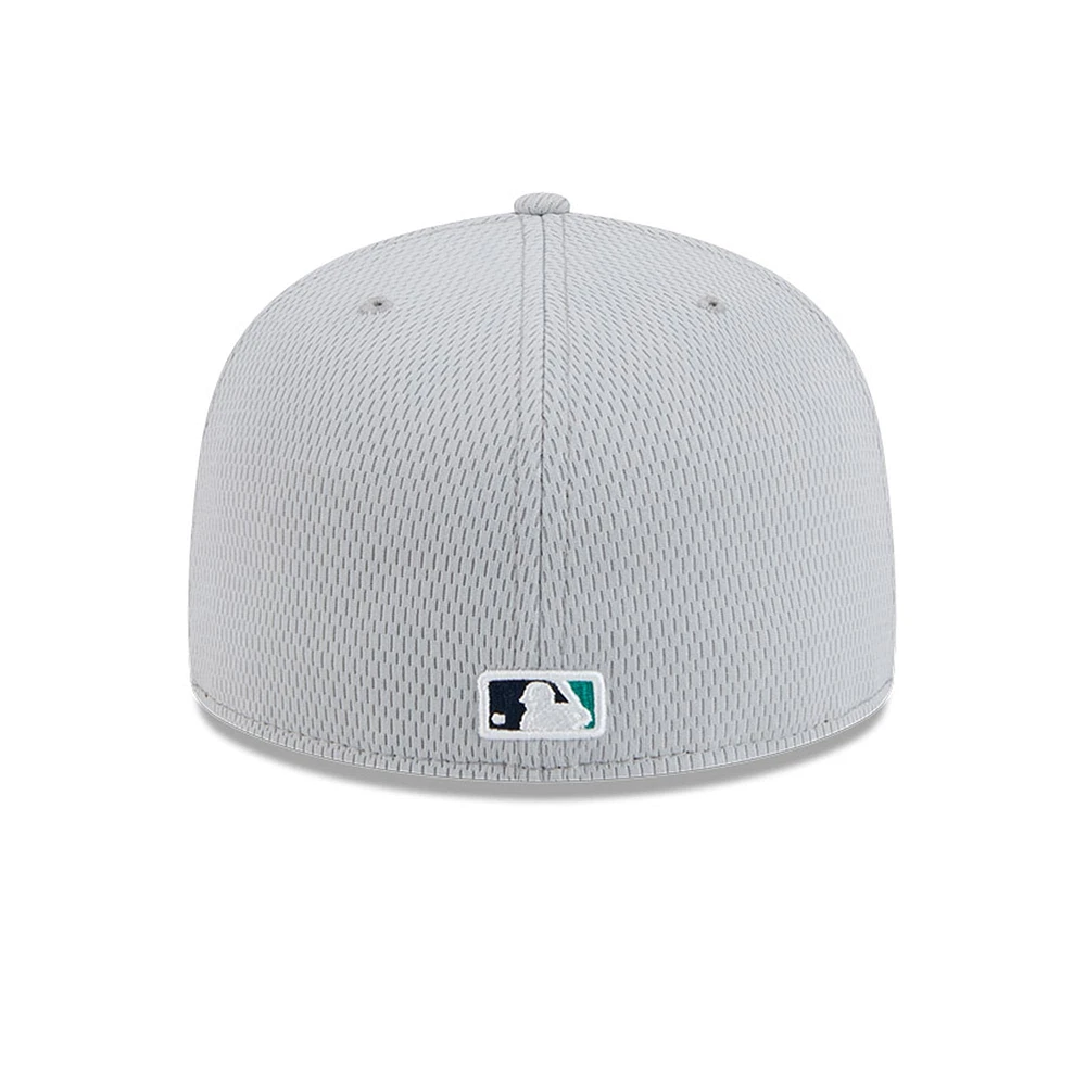 Men's New Era Gray Seattle Mariners 2025 MLB Clubhouse 59FIFTY Fitted Hat