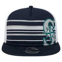 Men's New Era  Navy Seattle Mariners 9FIFTY A-Frame Trucker Snapback Hat