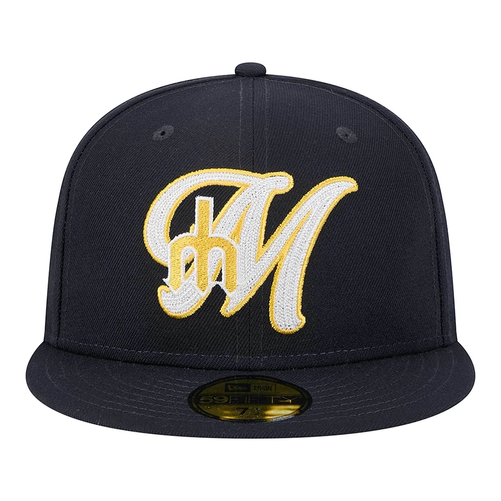 Men's New Era Navy Seattle Mariners  Duo Logo 2.0 59FIFTY Fitted Hat