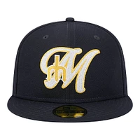 Men's New Era Navy Seattle Mariners  Duo Logo 2.0 59FIFTY Fitted Hat