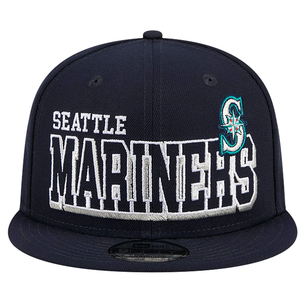 Men's New Era Navy Seattle Mariners Game Day Bold 9FIFTY Snapback Hat