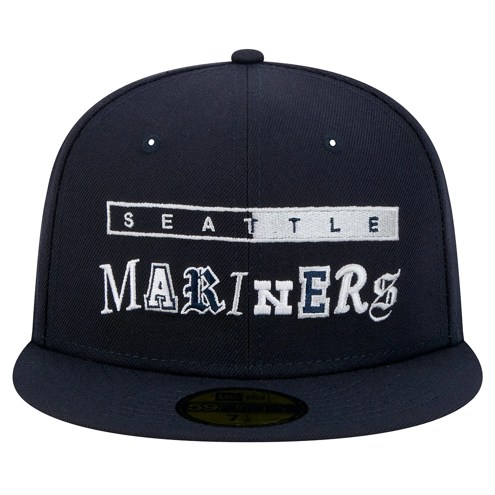 Men's New Era Navy Seattle Mariners Ransom 59FIFTY Fitted Hat