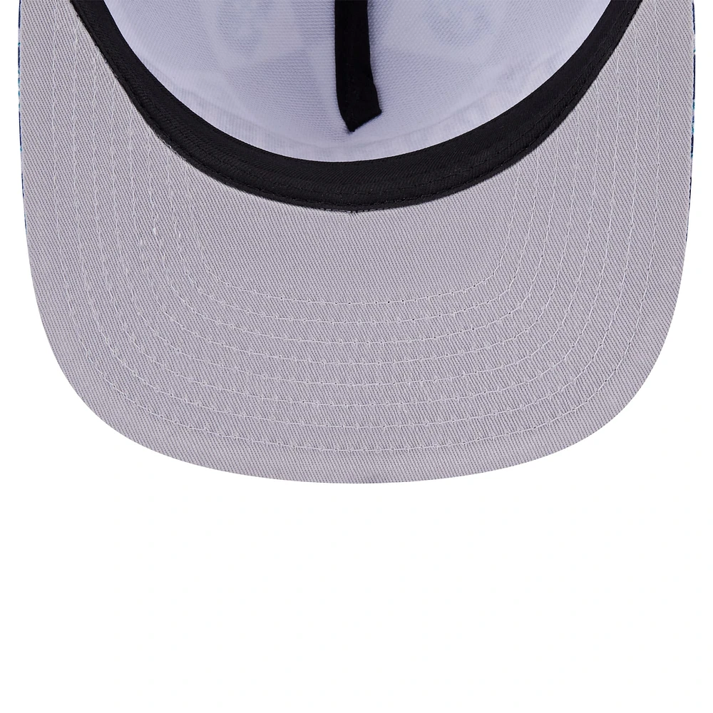 Men's New Era Navy Seattle Mariners Seeing Diamonds A-Frame Trucker 9FIFTY Snapback Hat