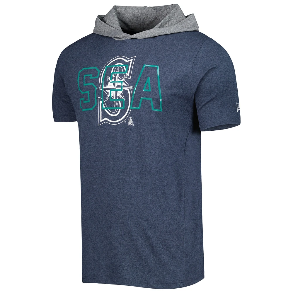 Men's New Era Navy Seattle Mariners Team Hoodie T-Shirt