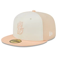 Men's New Era Pink/Cream Seattle Mariners 35th Anniversary 59FIFTY Fitted Hat