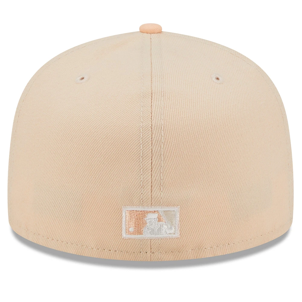 Men's New Era Pink/Cream Seattle Mariners 35th Anniversary 59FIFTY Fitted Hat