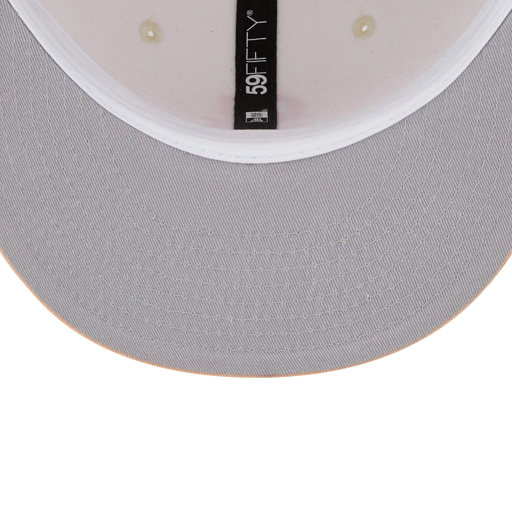 Men's New Era Pink/Cream Seattle Mariners 35th Anniversary 59FIFTY Fitted Hat