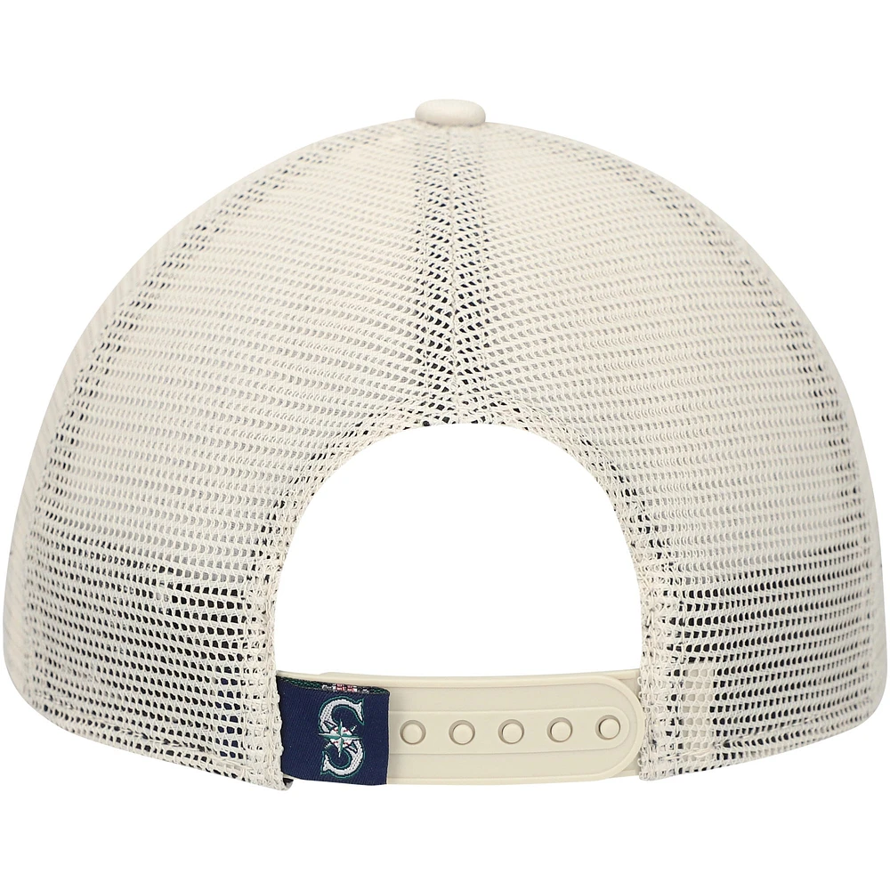 Men's New Era Stone Seattle Mariners Game Day 9TWENTY Adjustable Trucker Hat