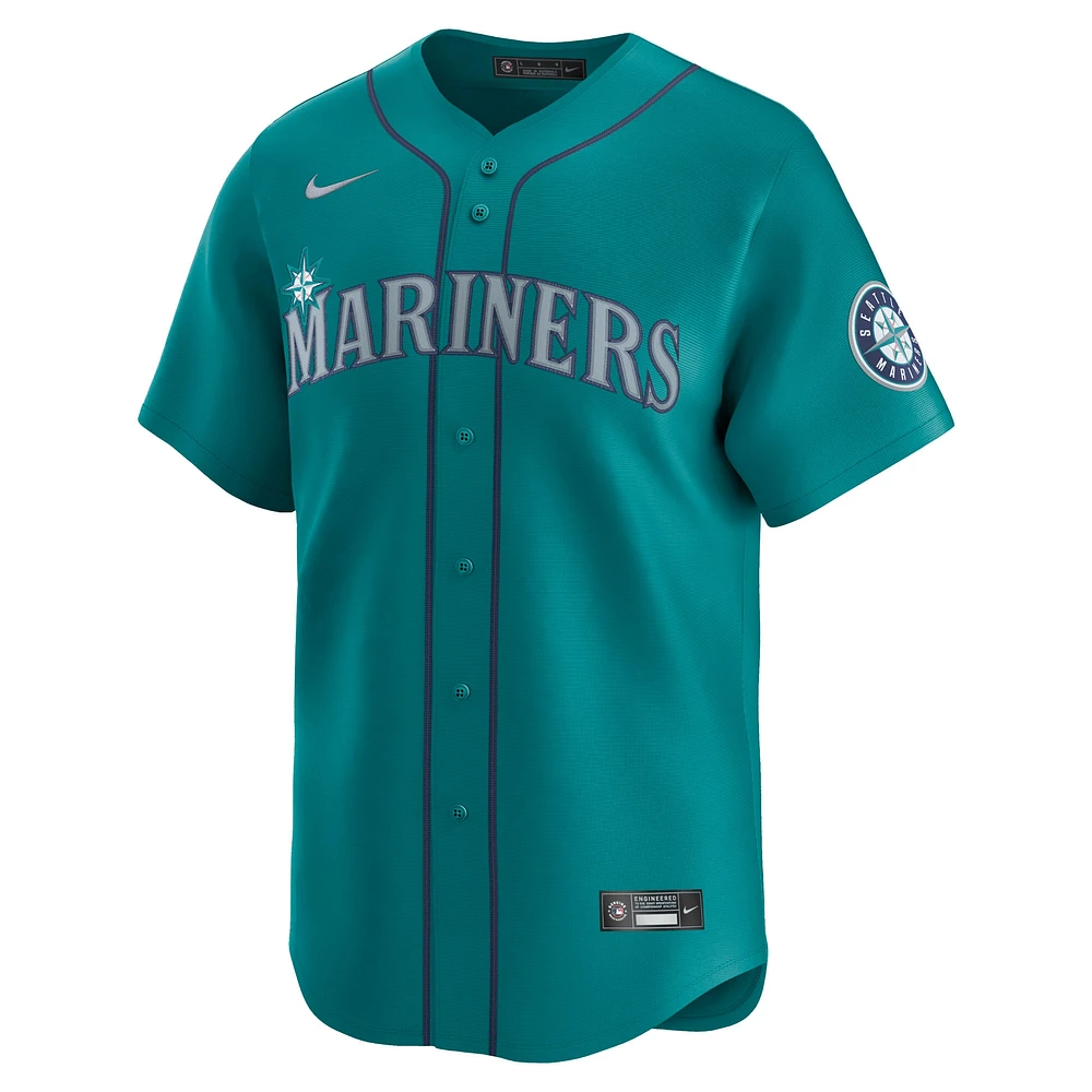 Men's Nike Aqua Seattle Mariners Alternate Limited Jersey