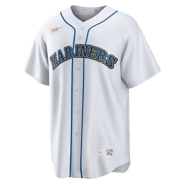 Maillot de joueur réplique Nike Edgar Martinez pour hommes, blanc, Seattle Mariners, domicile, collection Cooperstown