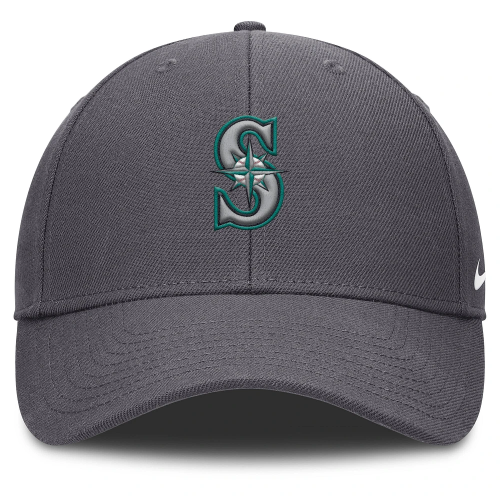 Men's Nike  Gray Seattle Mariners Club Performance Adjustable Hat