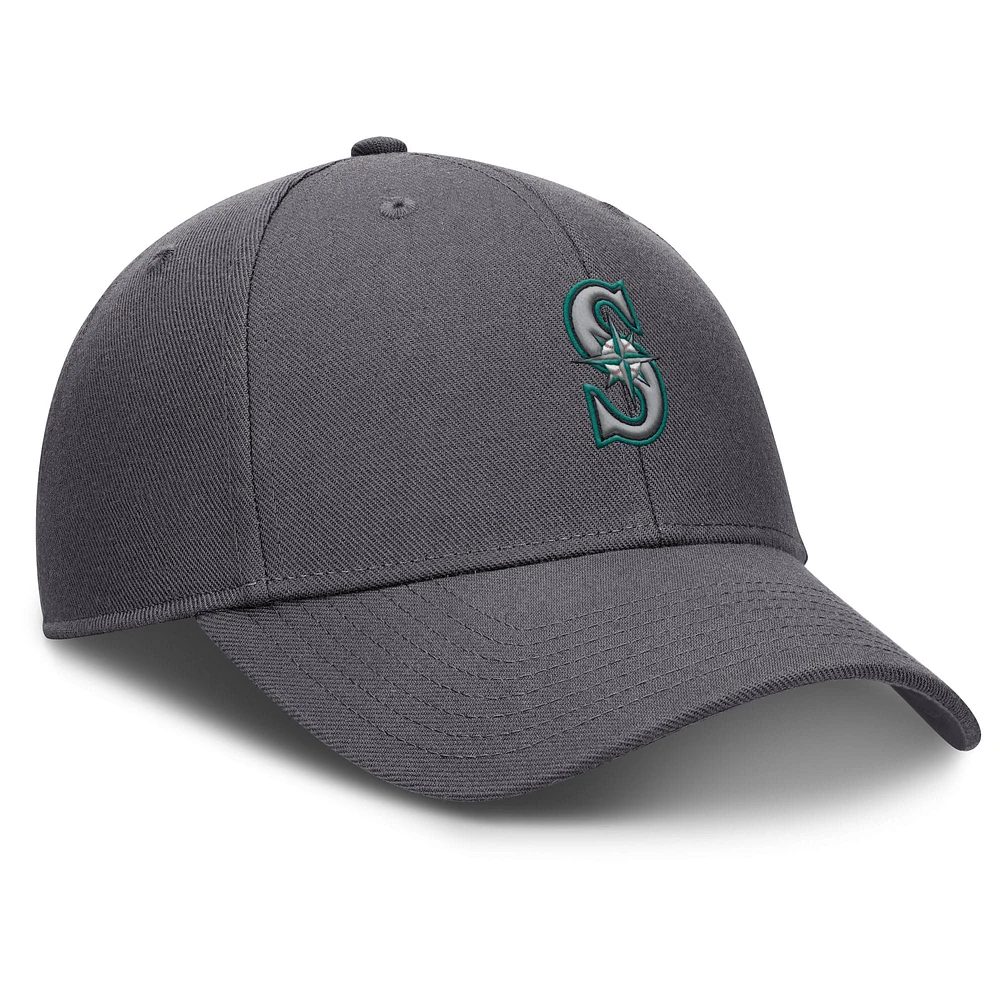 Men's Nike  Gray Seattle Mariners Club Performance Adjustable Hat