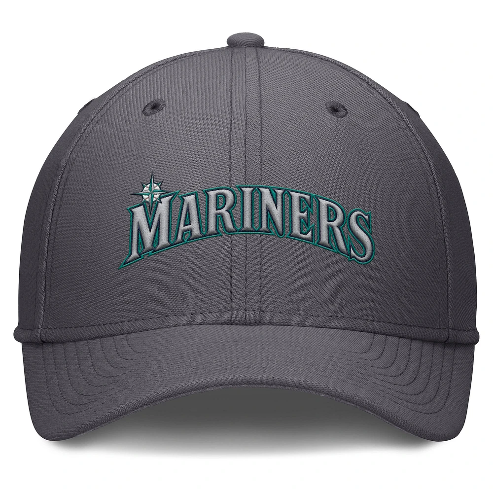 Men's Nike  Gray Seattle Mariners Swoosh Performance Flex Hat