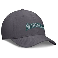Men's Nike  Gray Seattle Mariners Swoosh Performance Flex Hat