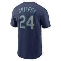 Men's Nike Ken Griffey Jr. Navy Seattle Mariners Fuse Name & Number T-Shirt