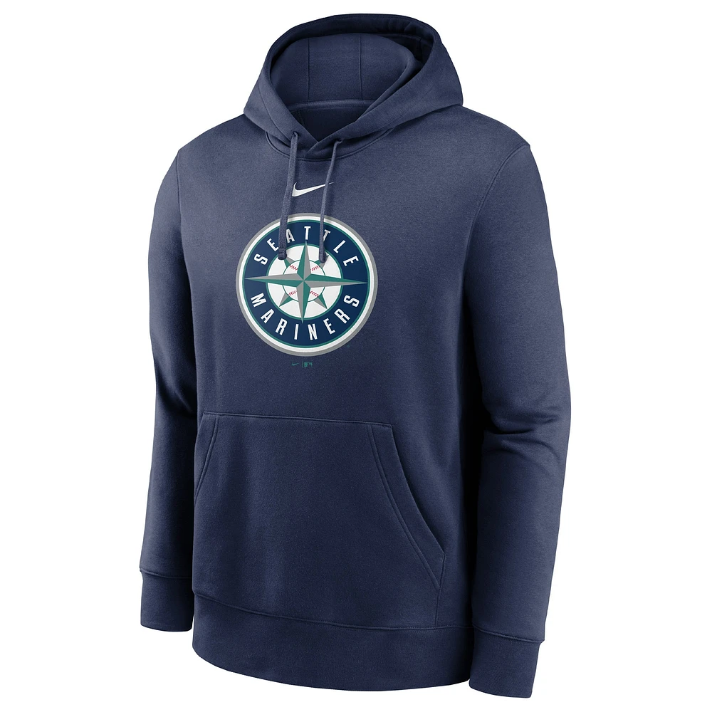 Men's Nike Navy Seattle Mariners Alternate Logo Club Pullover Hoodie