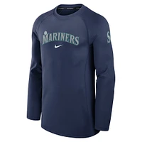Men's Nike  Navy Seattle Mariners Authentic Collection Game Time Raglan Performance Long Sleeve T-Shirt