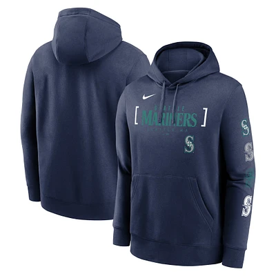 Sweat à capuche Nike bleu marine Seattle Mariners Club Stack pour homme
