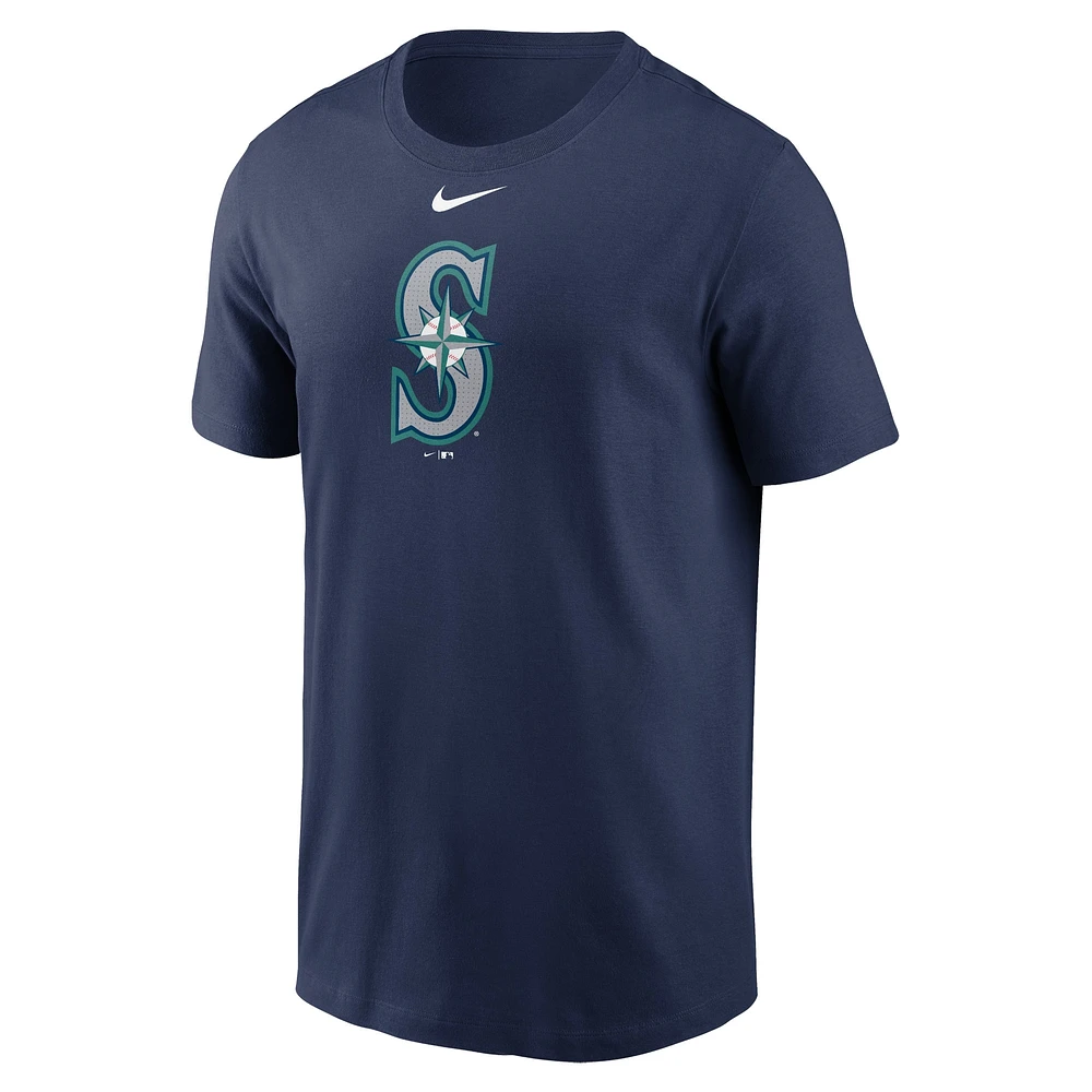 Men's Nike Navy Seattle Mariners Fuse Logo T-Shirt