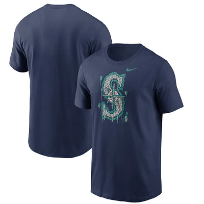 T-shirt Nike Seattle Mariners Gum Hometown pour homme, bleu marine
