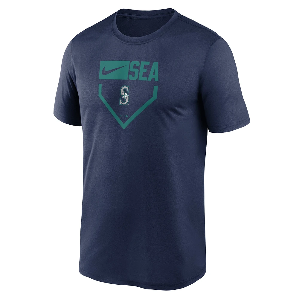 Men's Nike Navy Seattle Mariners Home Plate Icon Legend Performance T-Shirt