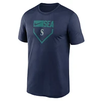 Men's Nike Navy Seattle Mariners Home Plate Icon Legend Performance T-Shirt