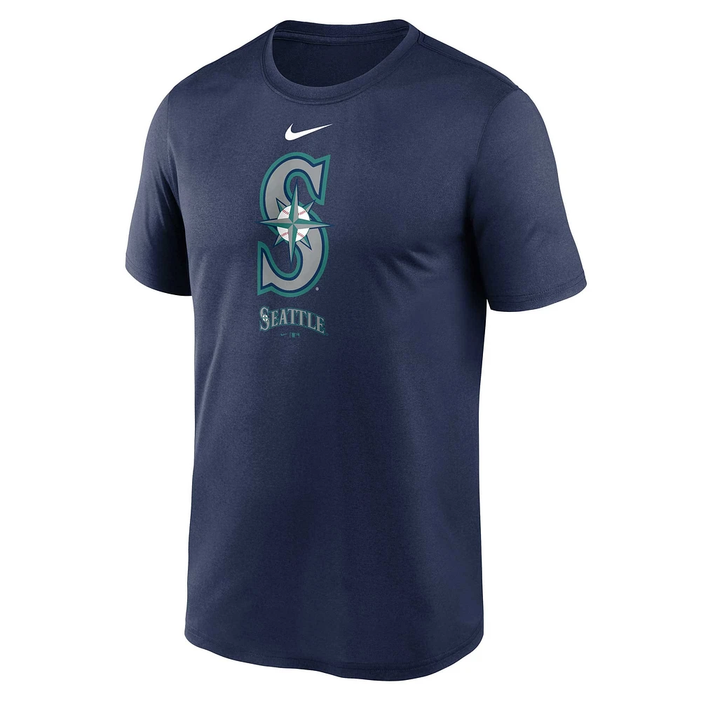 Men's Nike  Navy Seattle Mariners Team Arched Lockup Legend Performance T-Shirt
