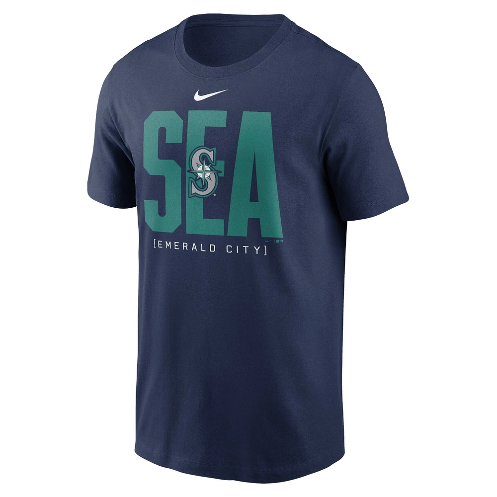 Men's Nike Navy Seattle Mariners Team Scoreboard T-Shirt