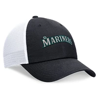 Men's Nike Navy Seattle Mariners Wordmark Adjustable Trucker Hat