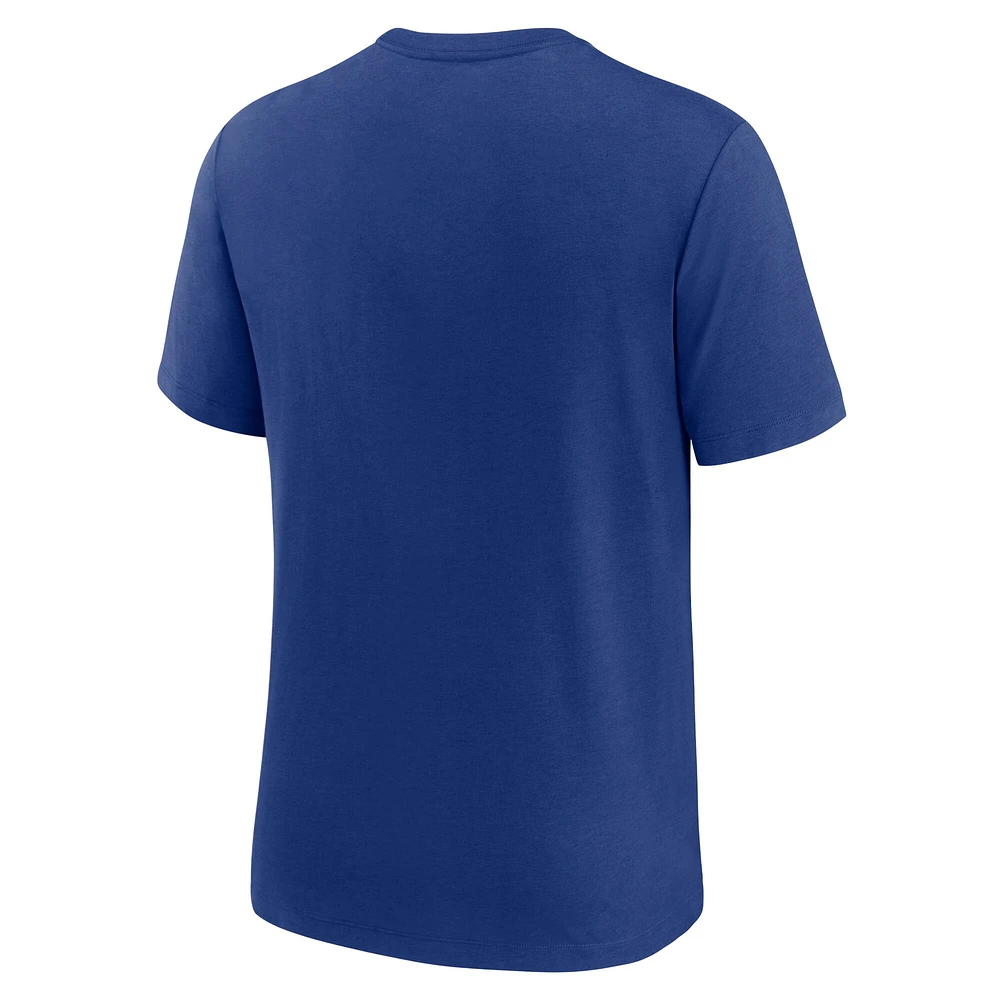 Men's Nike  Royal Seattle Mariners Rewind Retro Tri-Blend T-Shirt