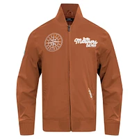 Men's Pro Standard Brown Seattle Mariners Paint The City Twill Full-Zip Jacket
