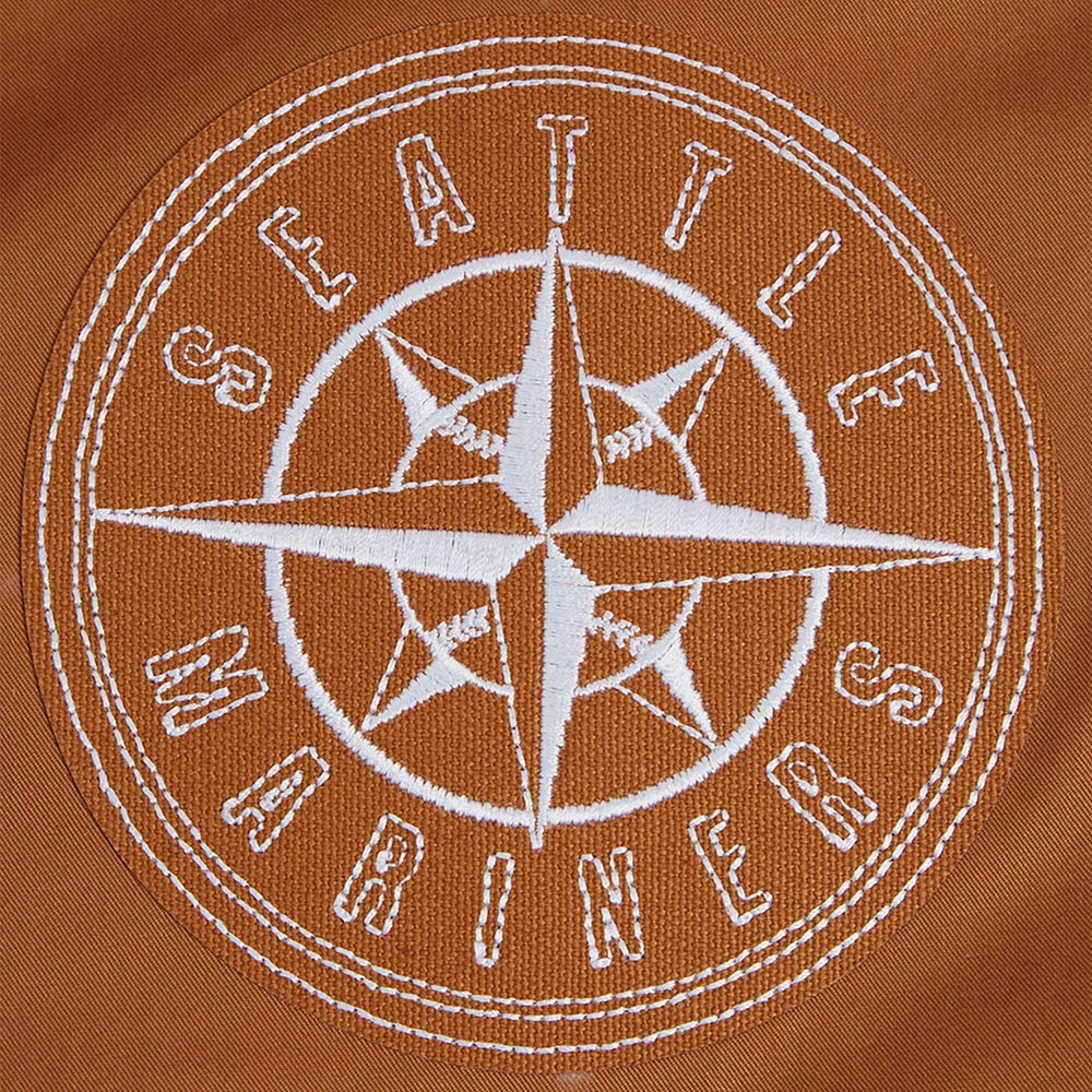 Men's Pro Standard Brown Seattle Mariners Paint The City Twill Full-Zip Jacket