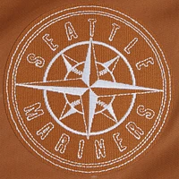 Men's Pro Standard Brown Seattle Mariners Paint The City Twill Full-Zip Jacket