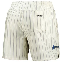 Men's Pro Standard Cream Seattle Mariners Pinstripe Retro Classic Woven Shorts