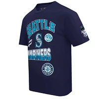 Men's Pro Standard Navy Seattle Mariners Turn It Up Dropped Shoulder T-Shirt