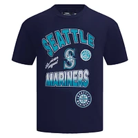 Men's Pro Standard Navy Seattle Mariners Turn It Up Dropped Shoulder T-Shirt