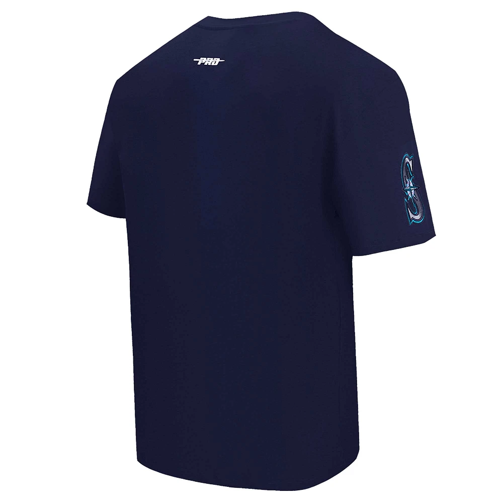 Men's Pro Standard Navy Seattle Mariners Turn It Up Dropped Shoulder T-Shirt