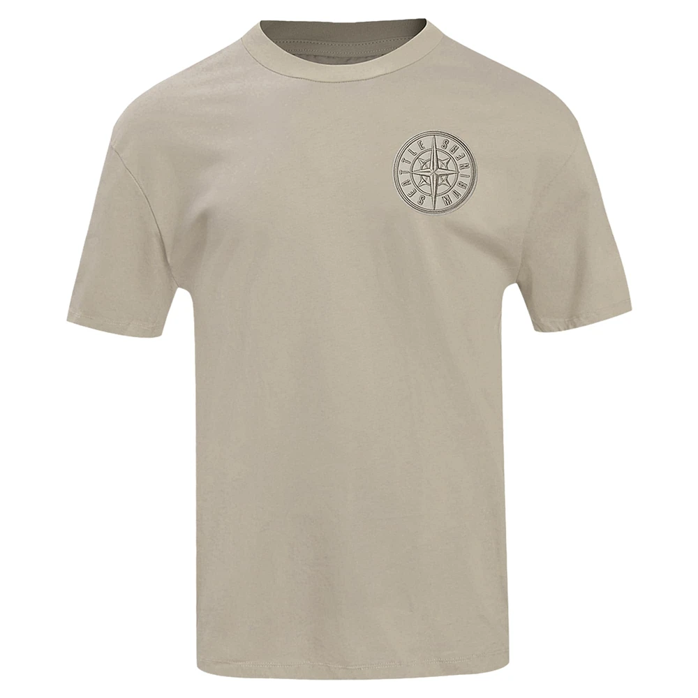 Men's Pro Standard Tan Seattle Mariners Neutral Drop Shoulder T-Shirt