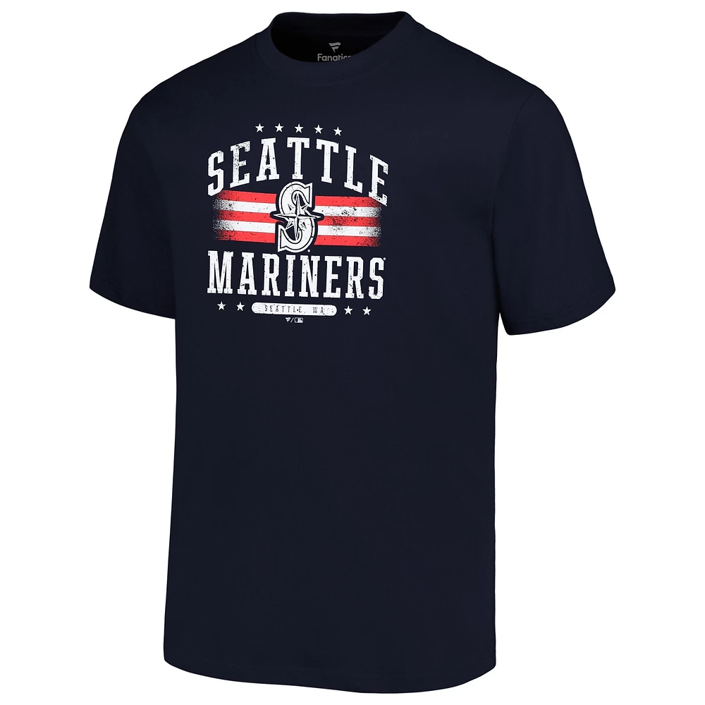 Men's Profile  Navy Seattle Mariners Big & Tall Americana T-Shirt