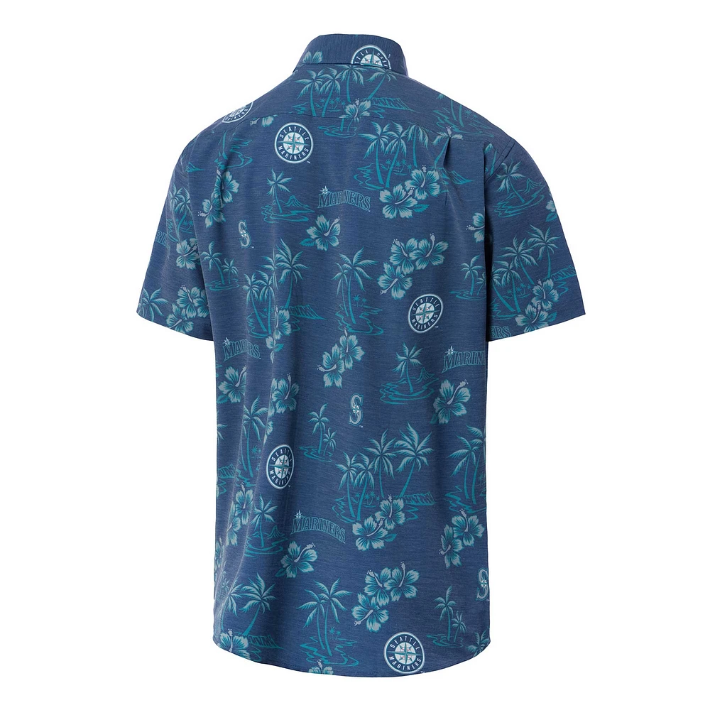 Men's Reyn Spooner Navy Seattle Mariners Kekai Button-Down Shirt