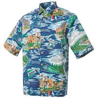 Men's Reyn Spooner White Seattle Mariners Scenic Button-Up Shirt