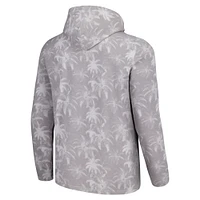 Men's Tommy Bahama Gray Seattle Mariners Palm Frenzy Hoodie Long Sleeve T-Shirt