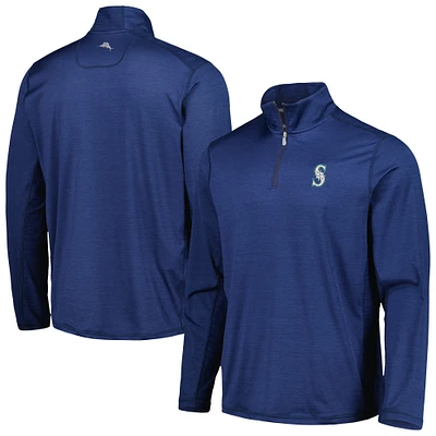 Men's Tommy Bahama Navy Seattle Mariners Delray IslandZone Half-Zip Top