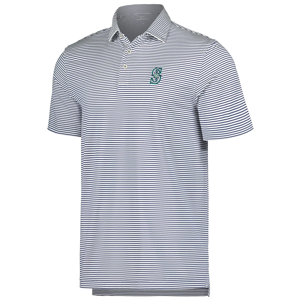 Men's Vineyard Vines  Navy Seattle Mariners Bradley Stripe Polo
