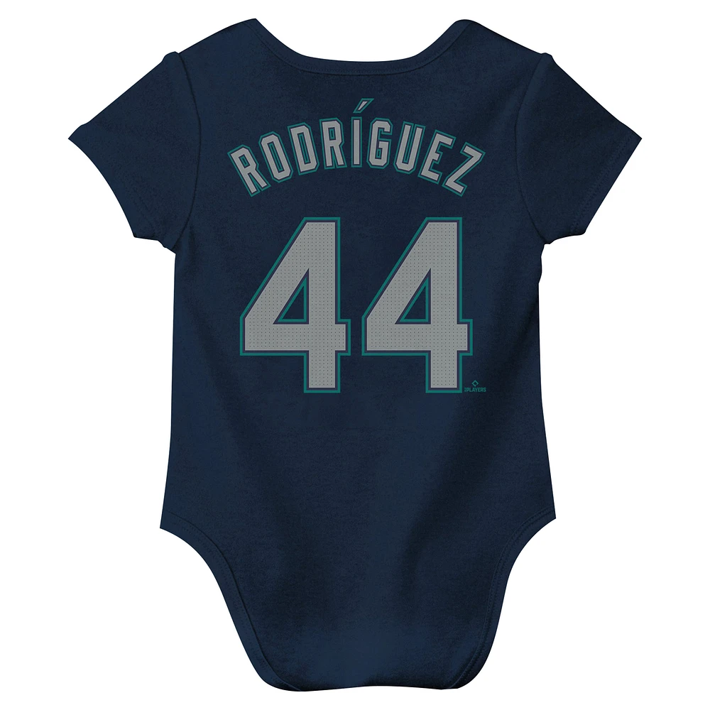 Newborn & Infant Nike Julio Rodríguez Navy Seattle Mariners Fuse Name Number Bodysuit