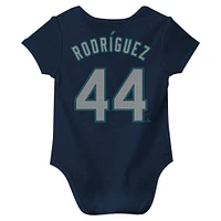 Newborn & Infant Nike Julio Rodríguez Navy Seattle Mariners Fuse Name Number Bodysuit