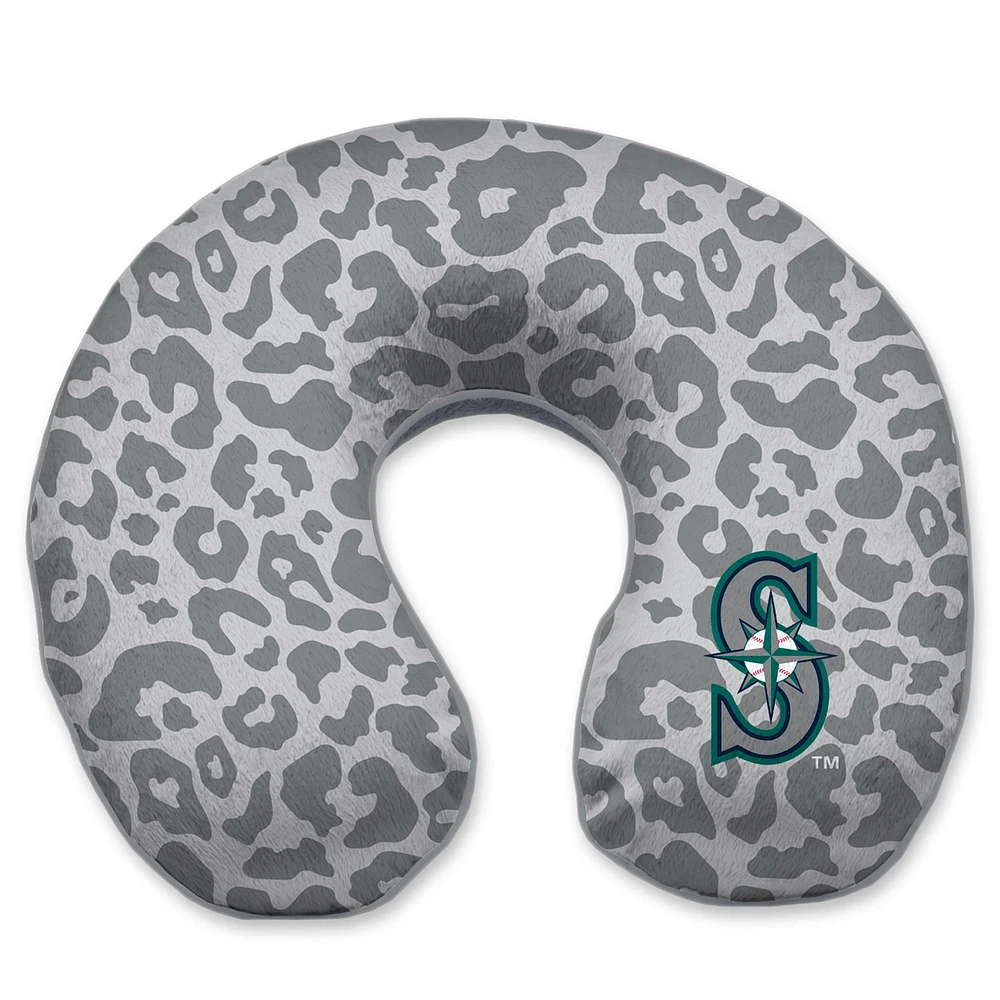 Seattle Mariners Cheetah Print Memory Foam Travel Pillow